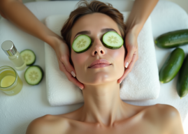 Concombres sur le visage : bienfaits et durée d’application recommandée